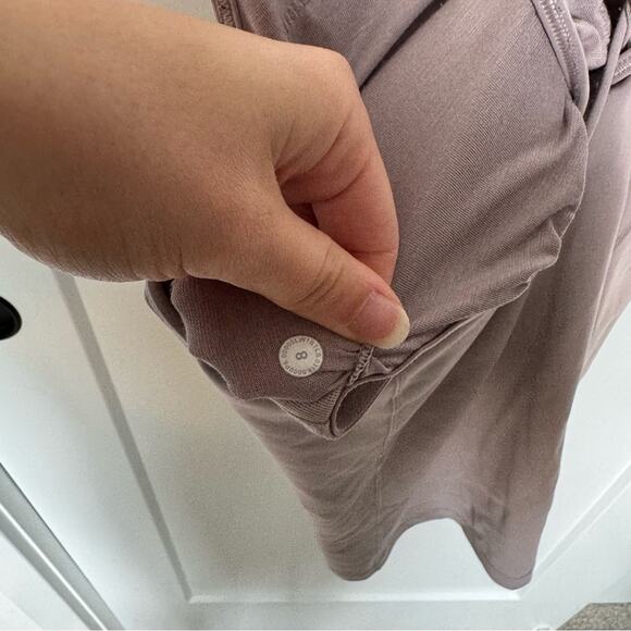 Lululemon Free To Be Tank Top Strappy Shelf Bra Everlux Smoky Blush Size 8 - Picture 6 of 6